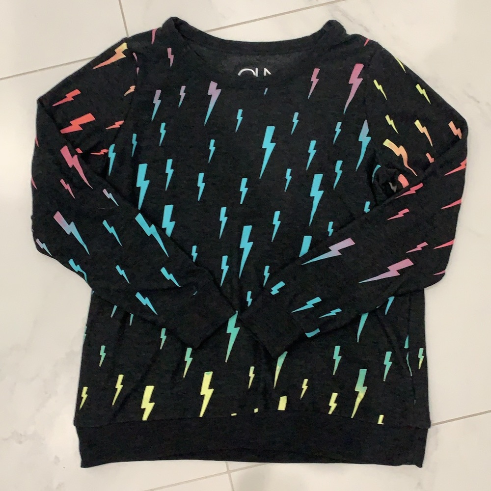 NWT Chaser Rainbow Lightening Bolt Sweatshirt L
